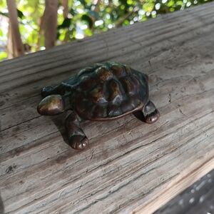 Old Chinese Feng Shui Bronze Longevity Tortoise Turtle Figure